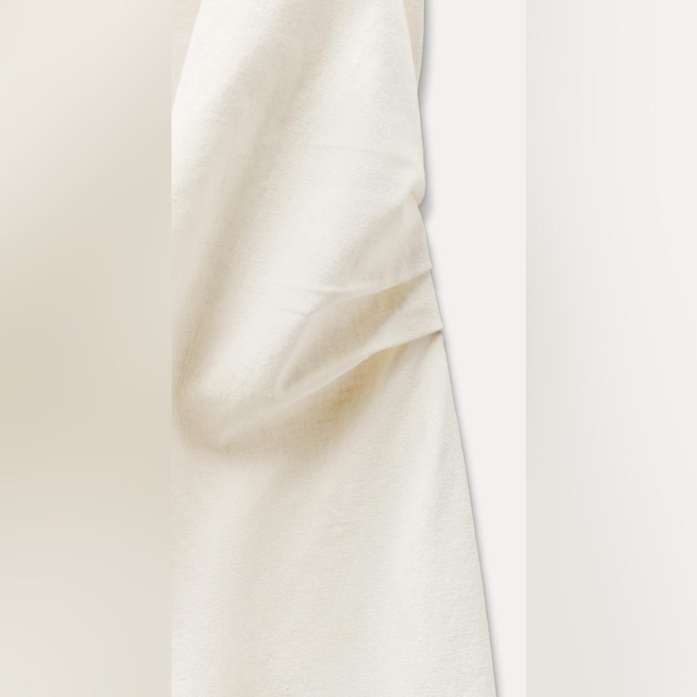 NWT ZARA LINEN BLEND KNOTTED DRESS ZW COLLECTION - Picture 10 of 12